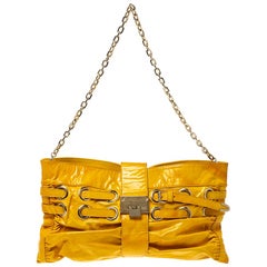 Jimmy Choo Yellow Patent Leather Rio Shoulder Bag