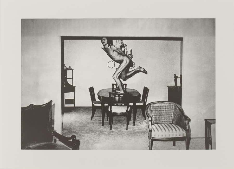 Untitled (Nude Man Standing on Dining Table)