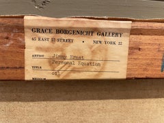 „Personal Equation“ Jimmy Ernst, Abstrakter Surrealismus, Schwarz, Rot, Blau, Weiß