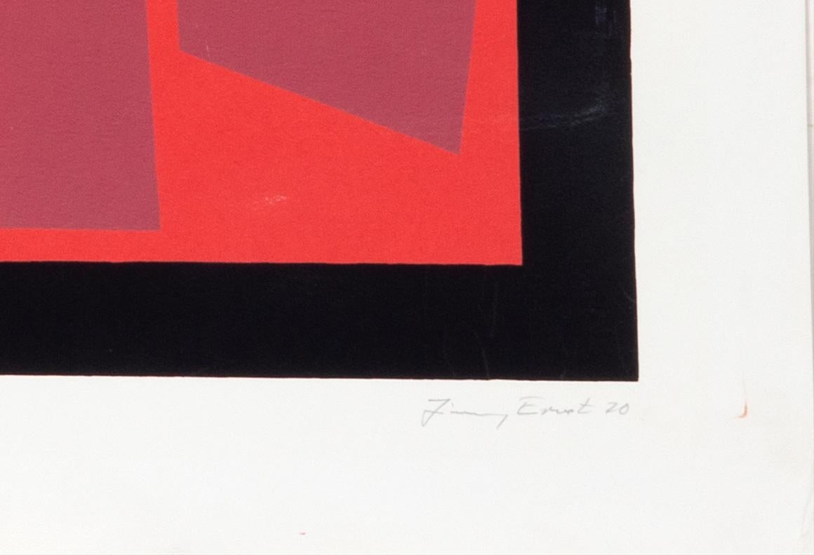 Geometrischer abstrakter Siebdruck von Jimmy Ernst im Angebot 1