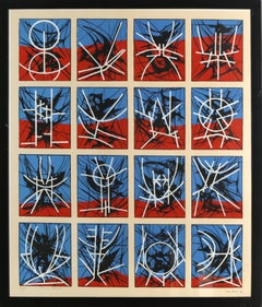 Hieroglyphics, Silkscreen by Jimmy Ernst