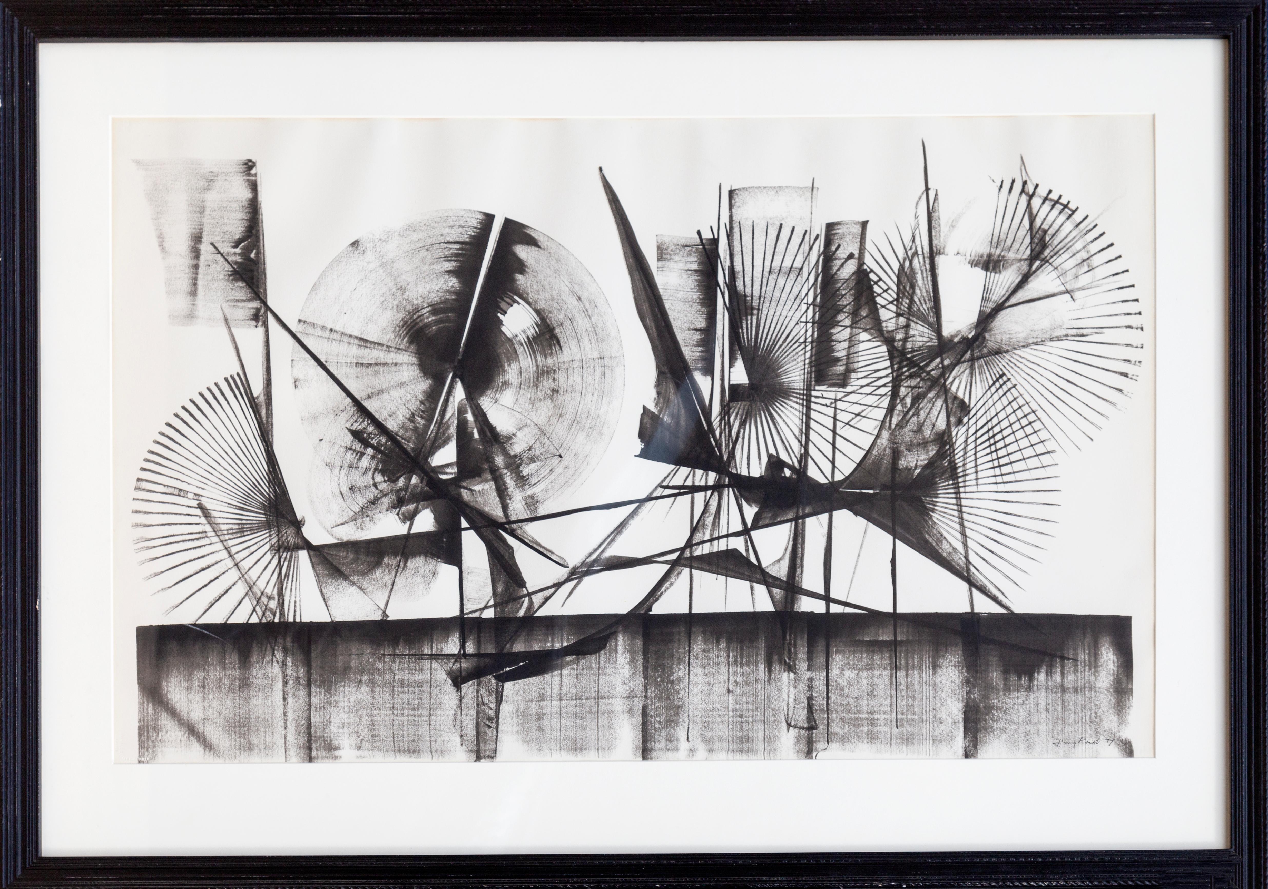 Intersections, Ink and Wash Drawing by Jimmy Ernst