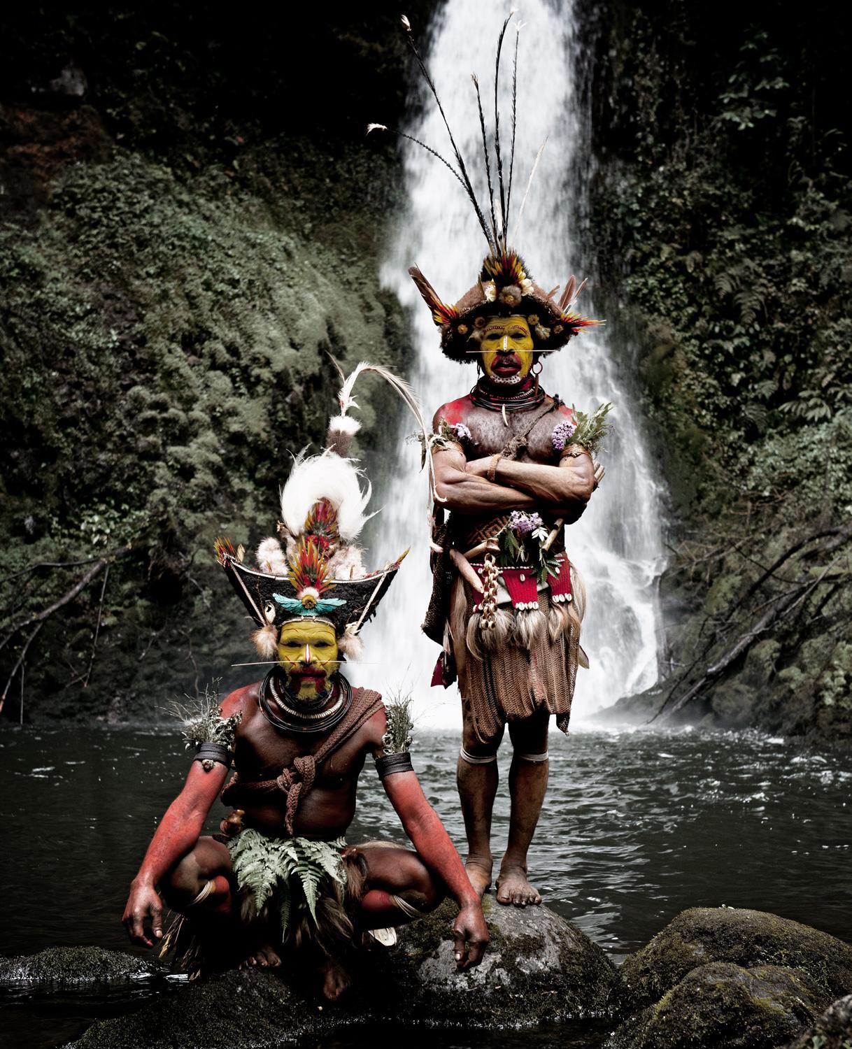 "XV 465 - Huli Wig men - Ambua Falls, Tari Valley - Papua New Guinea, 2010

Papua is where we started our two-month trip in Oceania. As a region it’s a lot easier to travel through than New Guinea, because it’s part of Indonesia and therefore a lot