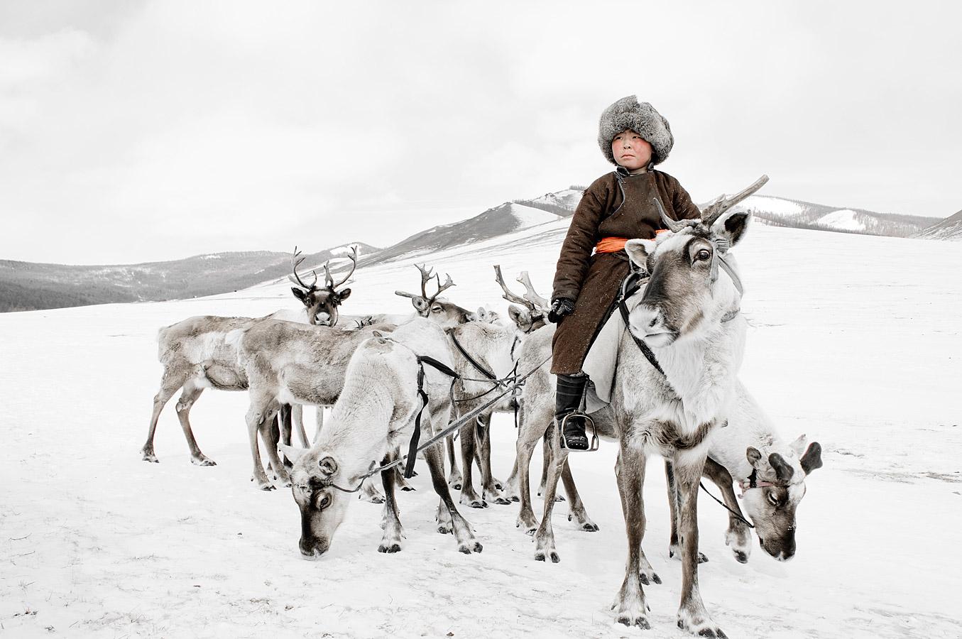 Jimmy Nelson Portrait Photograph -  XX 204 // XX Tsaatan, Mongolia (55.11" x 78.74")