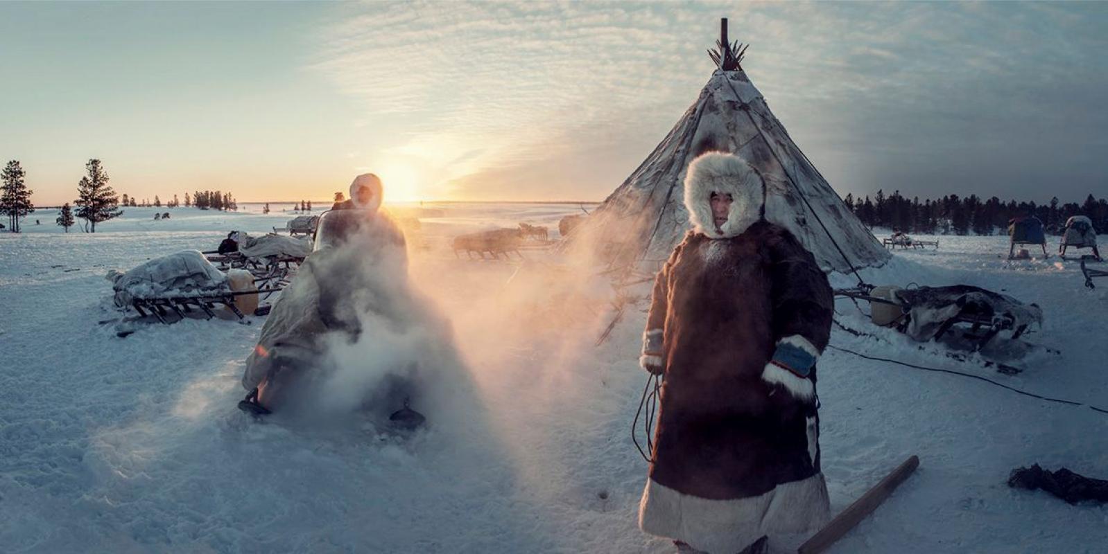 Jimmy Nelson Portrait Photograph - XXXIX 2 // XXXIX Siberia, Nenets (55.11" x 102.36")