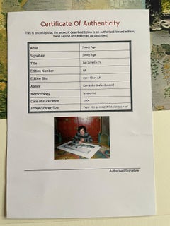 Led Zeppelin 4 Limited Edition Silkscreen Print signed by Jimmy Page