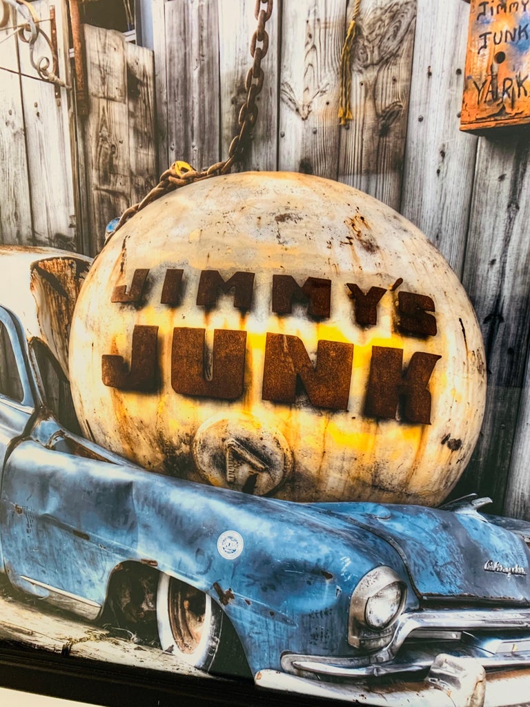 Jimmy's Junkyard Entrance Framed Print For Sale at 1stDibs