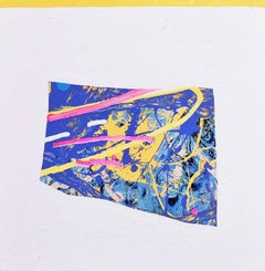 Blue Wave, abstract acrylic painting on canvas