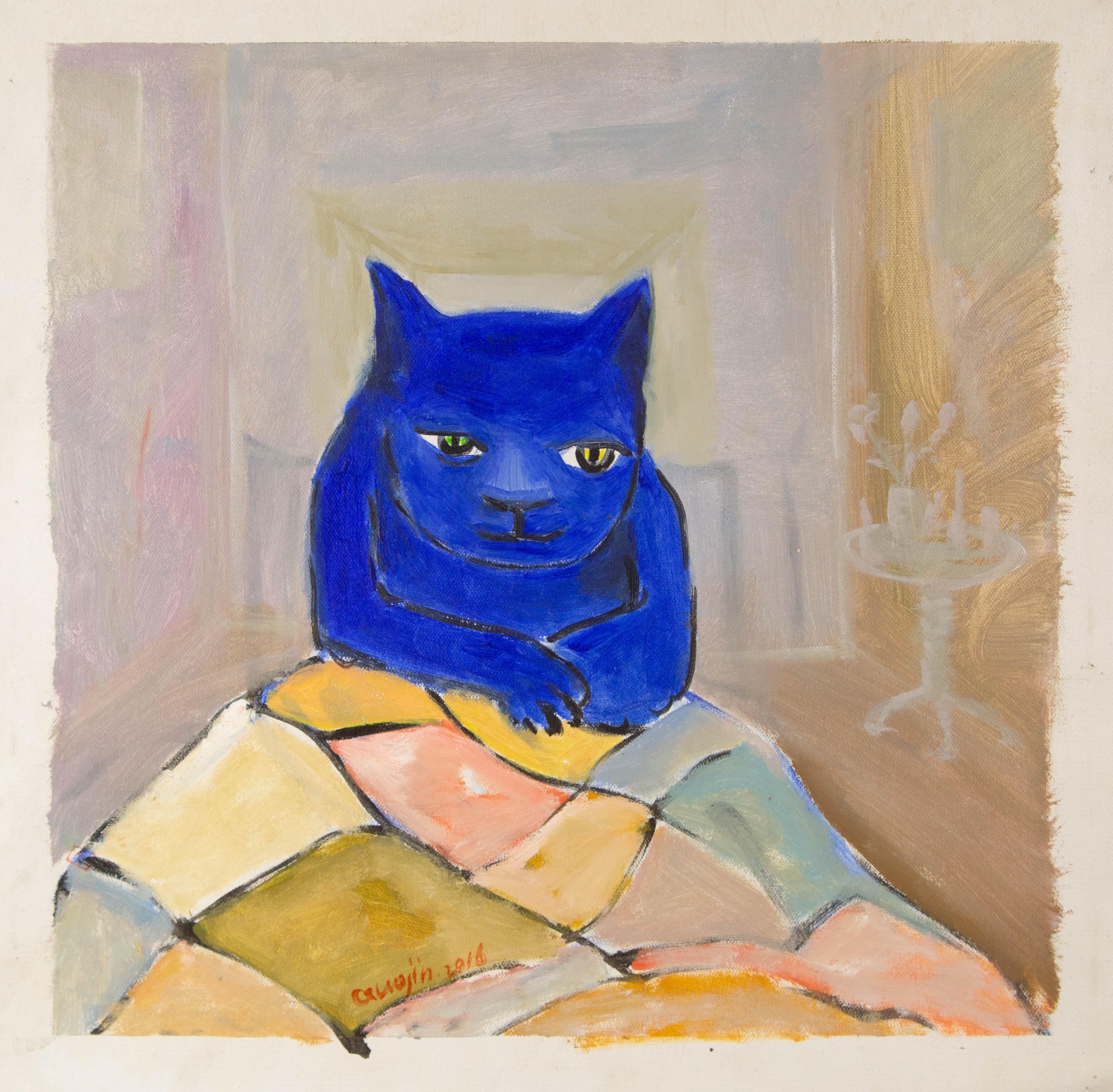 Jin Guo Tierische Original-Acryl auf Leinwand 