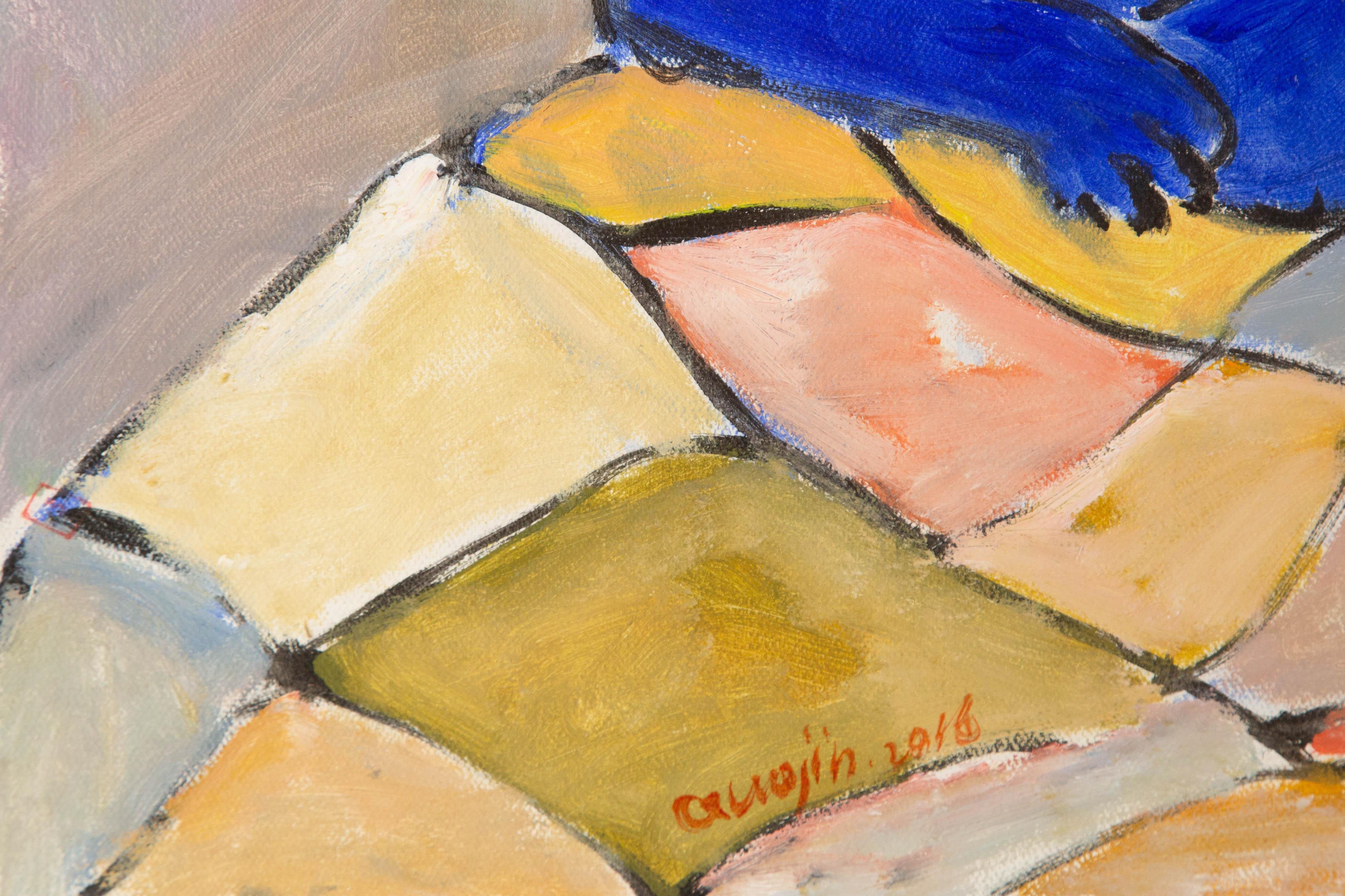 Jin Guo Tierische Original-Acryl auf Leinwand 