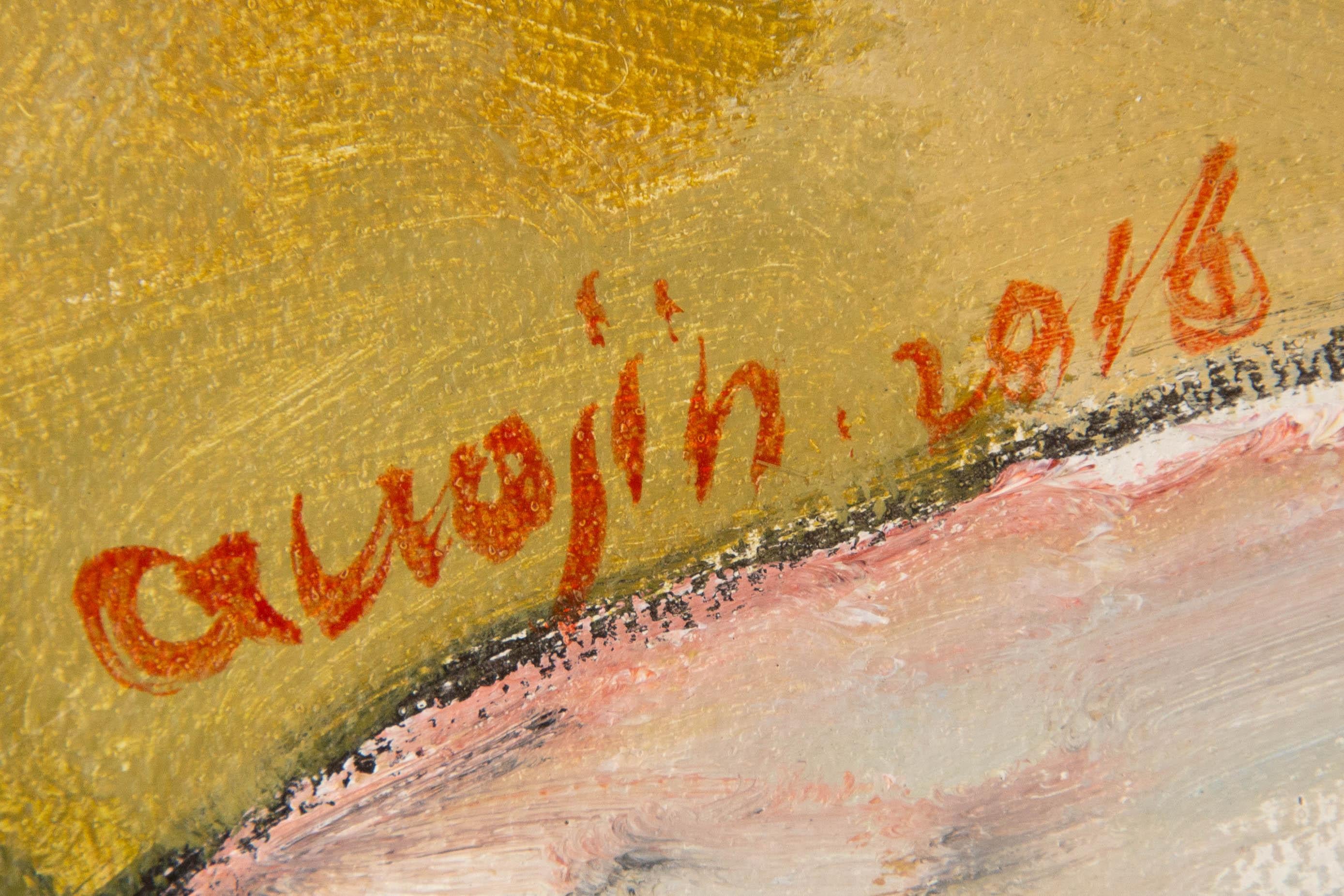 Jin Guo Tierische Original-Acryl auf Leinwand 