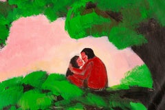 Jin Guo Contemporary Original Acrylic Painting "Love Tree IV"