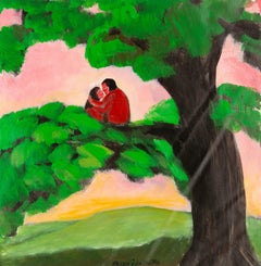 Jin Guo - Pittura acrilica originale contemporanea "Love Tree IV