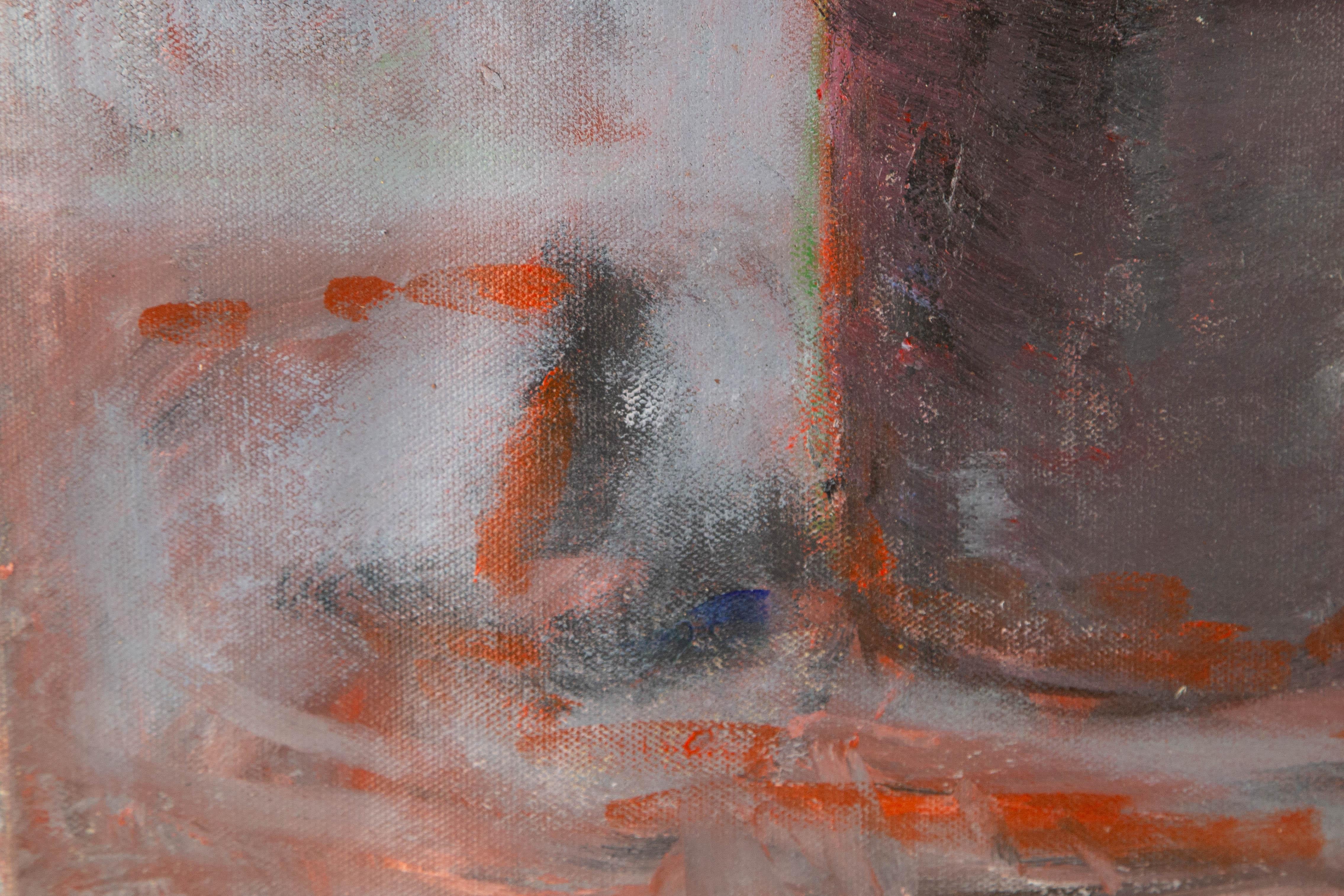 Jin Guo Floral Original Oil On Canvas 