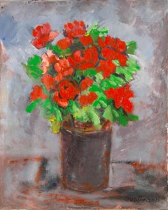 Jin Guo Floral Original Oil On Canvas "In the Name of Love" (Au nom de l'amour)