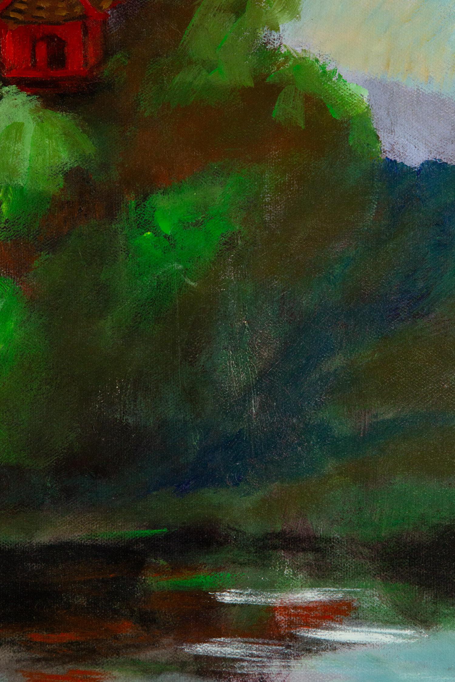 Jin Guo Landscape Original Oil On Canvas 