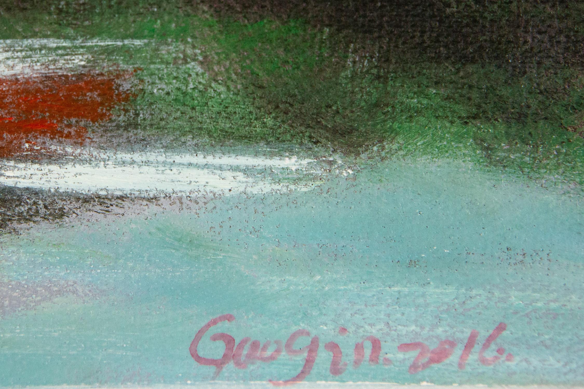 Jin Guo Landscape Original Oil On Canvas 