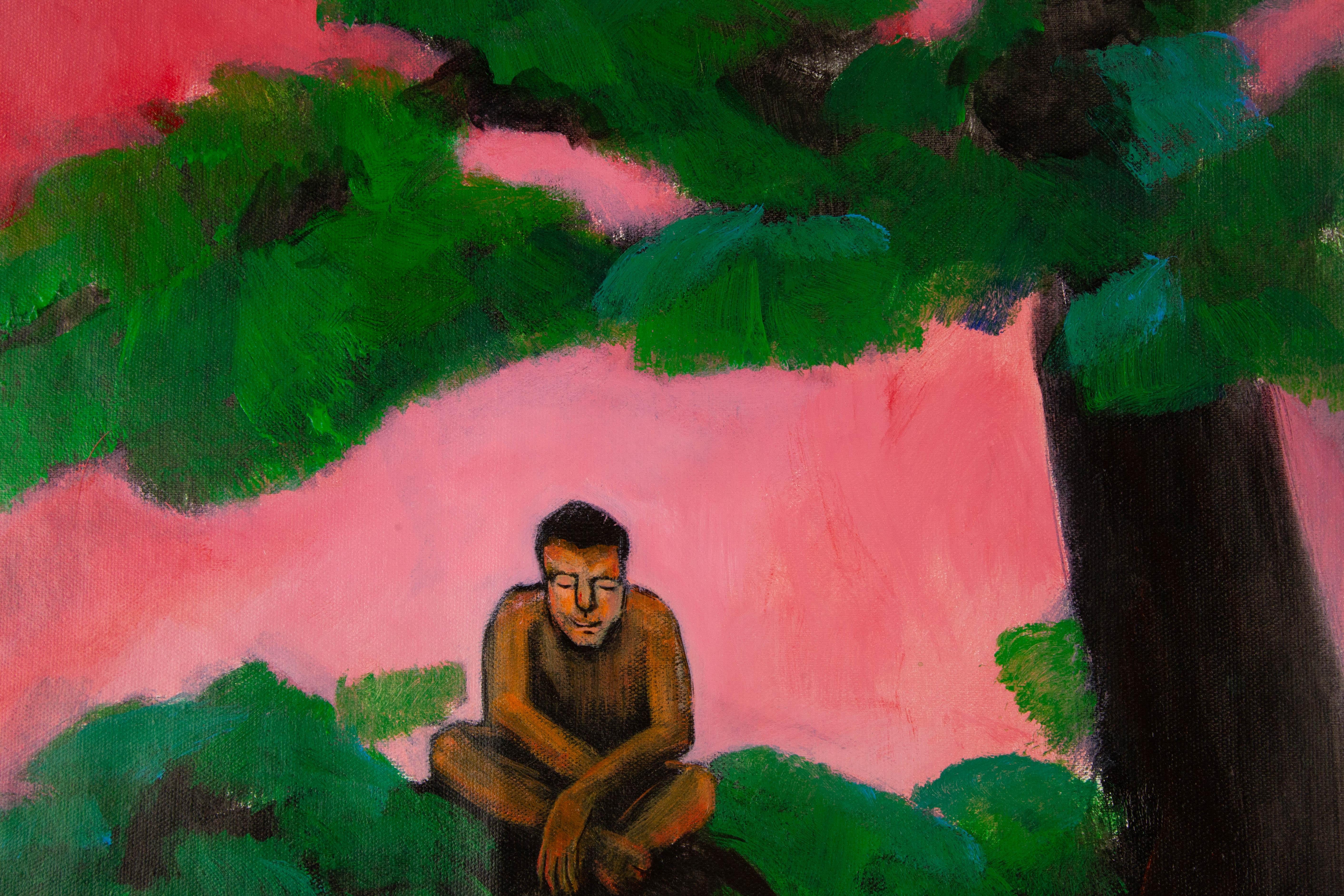 Jin Guo, Porträt, Original-Ölgemälde „About Tree Series -VI“ im Angebot 3