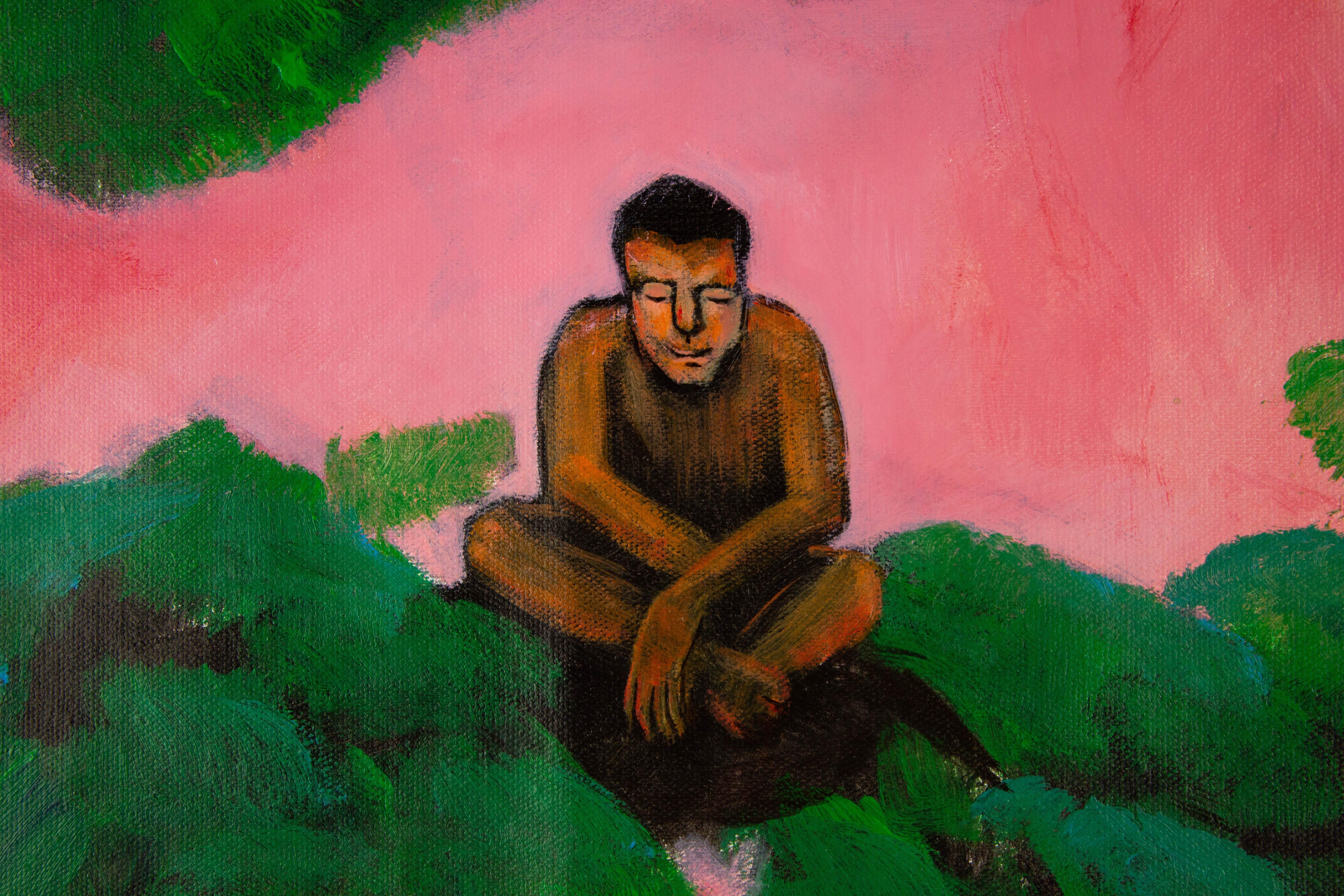 Jin Guo, Porträt, Original-Ölgemälde „About Tree Series -VI“ im Angebot 5