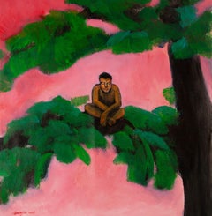 Jin Guo Ritratto Pittura ad olio originale "Serie sugli alberi - VI"