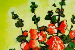 Jin Guo Still Life Original Oil On Canvas "Flowers In Vase"