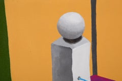 Jin Liu Surrealist Original Oil Painting "Production Plan-2"