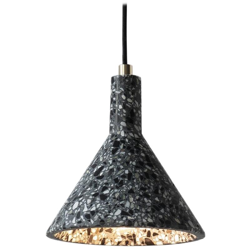 JIN Pendant Lamp, Black Terrazzo For Sale