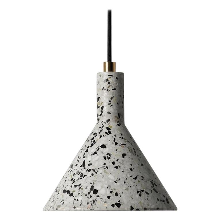 JIN Pendant Lamp, White Terrazzo For Sale