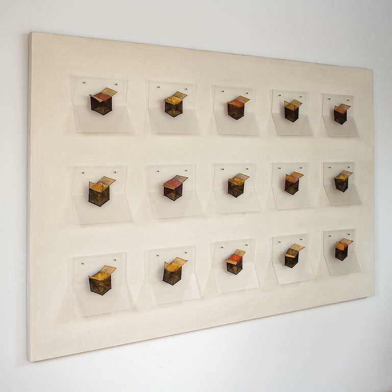 15 Black Boxes, Wall Sculpture by Jin-Sook So For Sale 5