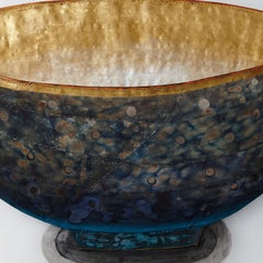 Soul of a Big Blue Bowl, Contemporary Wall Sculpture by Jin-Sook So