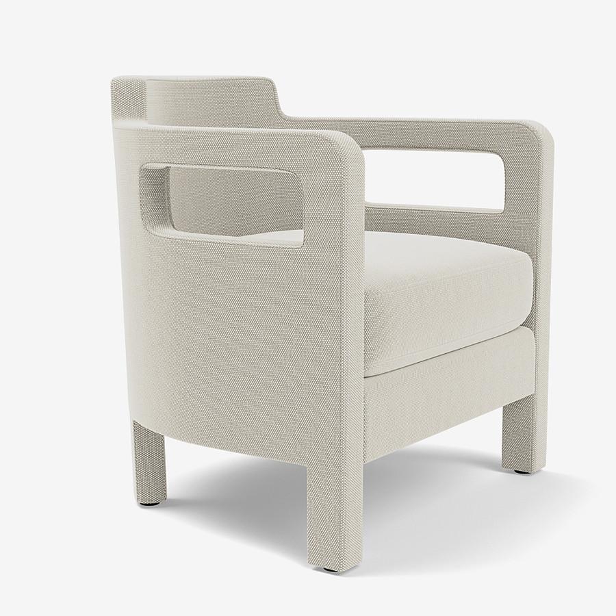 Der Jinbao Street Lounge Chair von Yabu Pushelberg ist mit strukturierter Wolle von Geneva Avenue gepolstert. Geneva Avenue kommt in 5 Farbvarianten aus Deutschland mit einer Zusammensetzung aus 96% Schurwolle und 4% Polyamid, einem Gewicht von