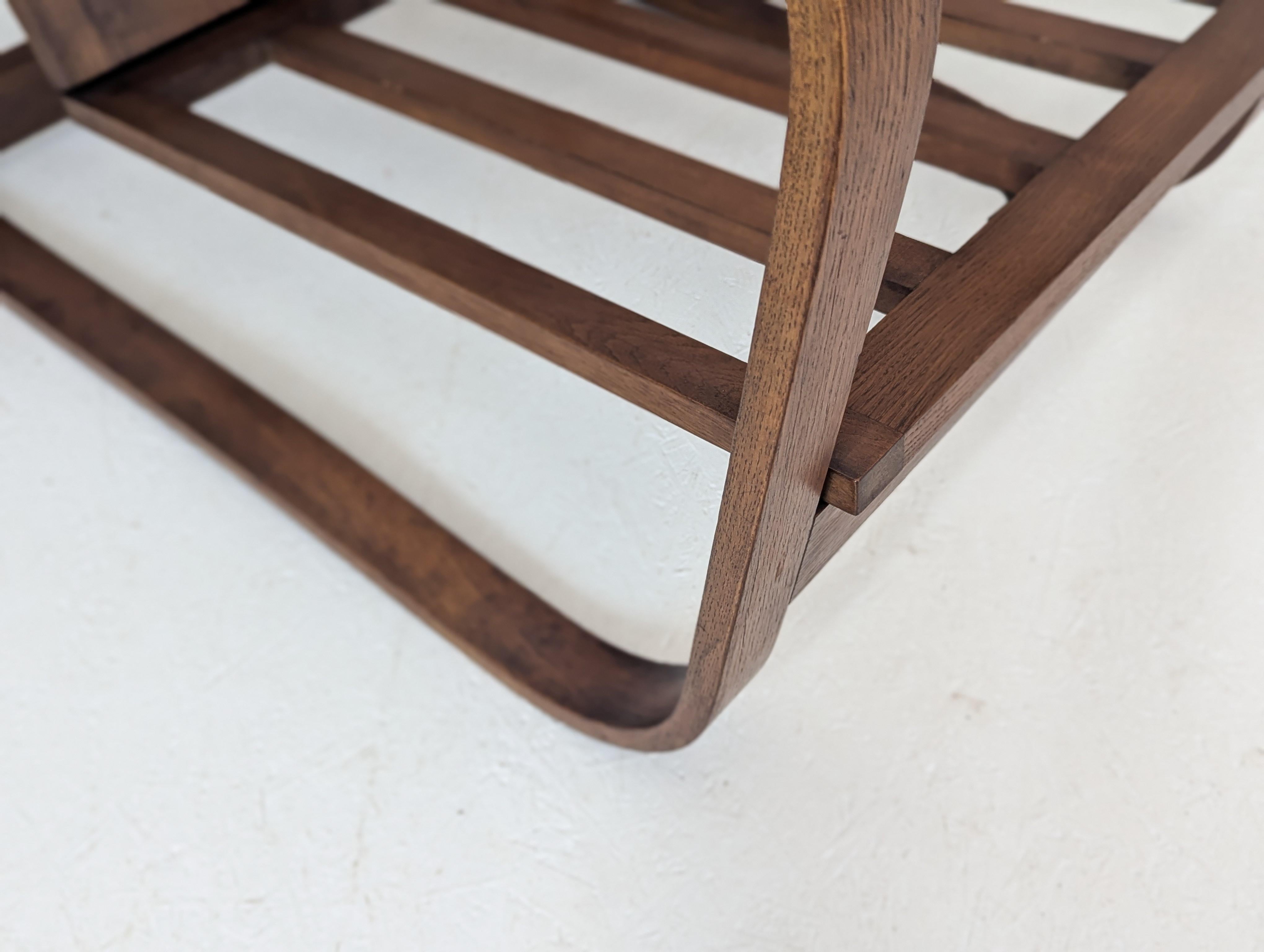Jindřich Halabala Verstellbarer H 70 Lounge-Sessel aus cremefarbenem Bouclé, 1930er Jahre im Angebot 10
