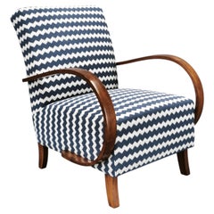 Jindřich Halabala Art Deco Lounge Chair, Czechoslovakia, 1940s