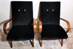 Jindrich Halabala Attributed Pair Of Czechoslovakian Art Deco Armchairs.
