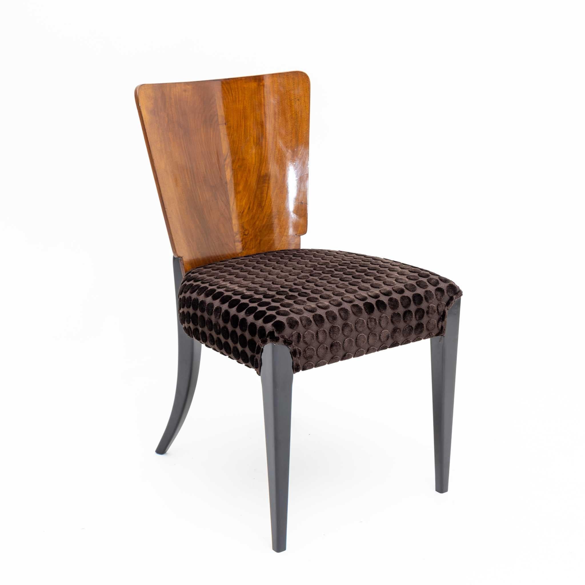 Wood Jindrich Halabala Chairs, Czechoslovakia, 1930s For Sale