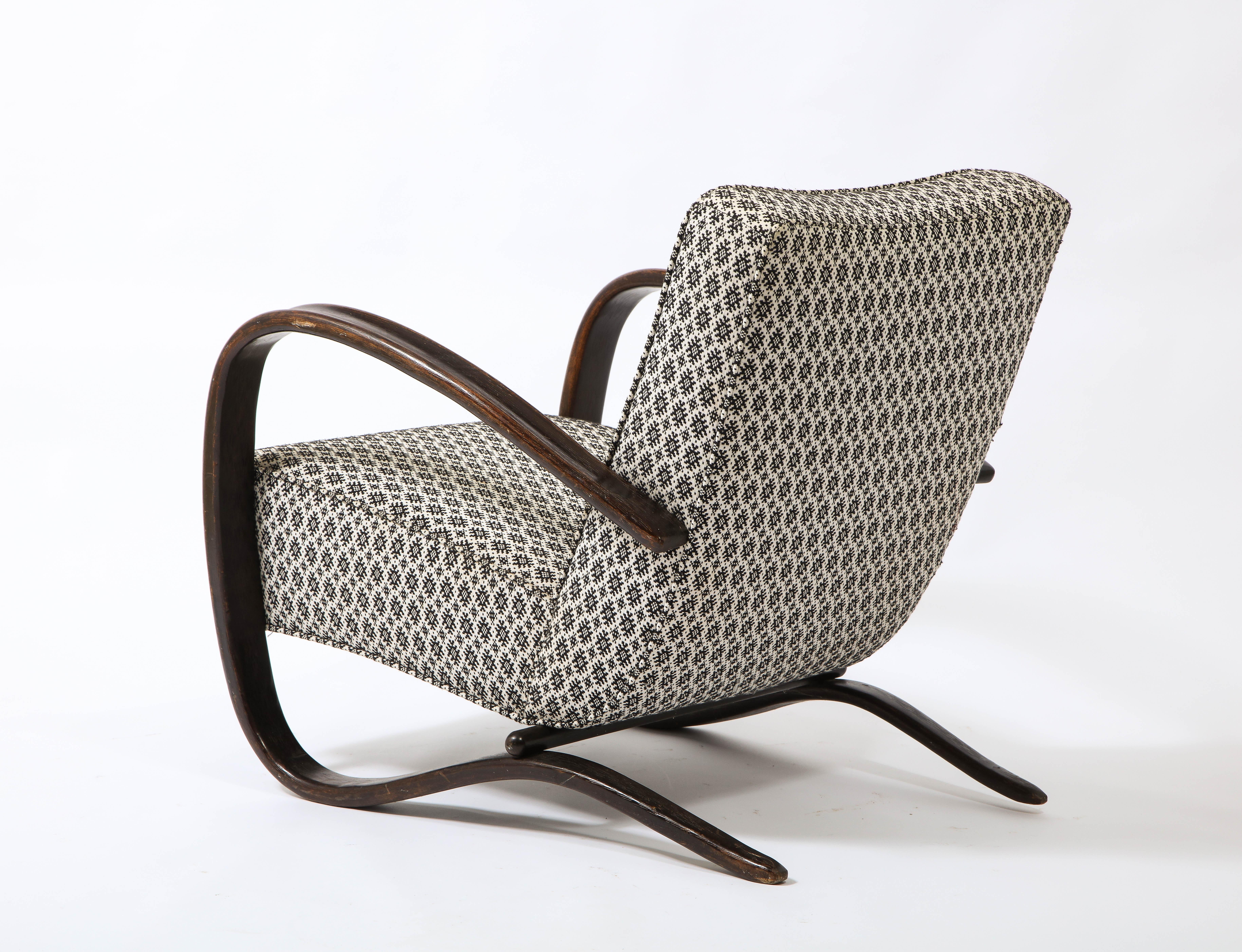 Jindrich Halabala Chair Model H269, Czechoslovakia, 1950's 8