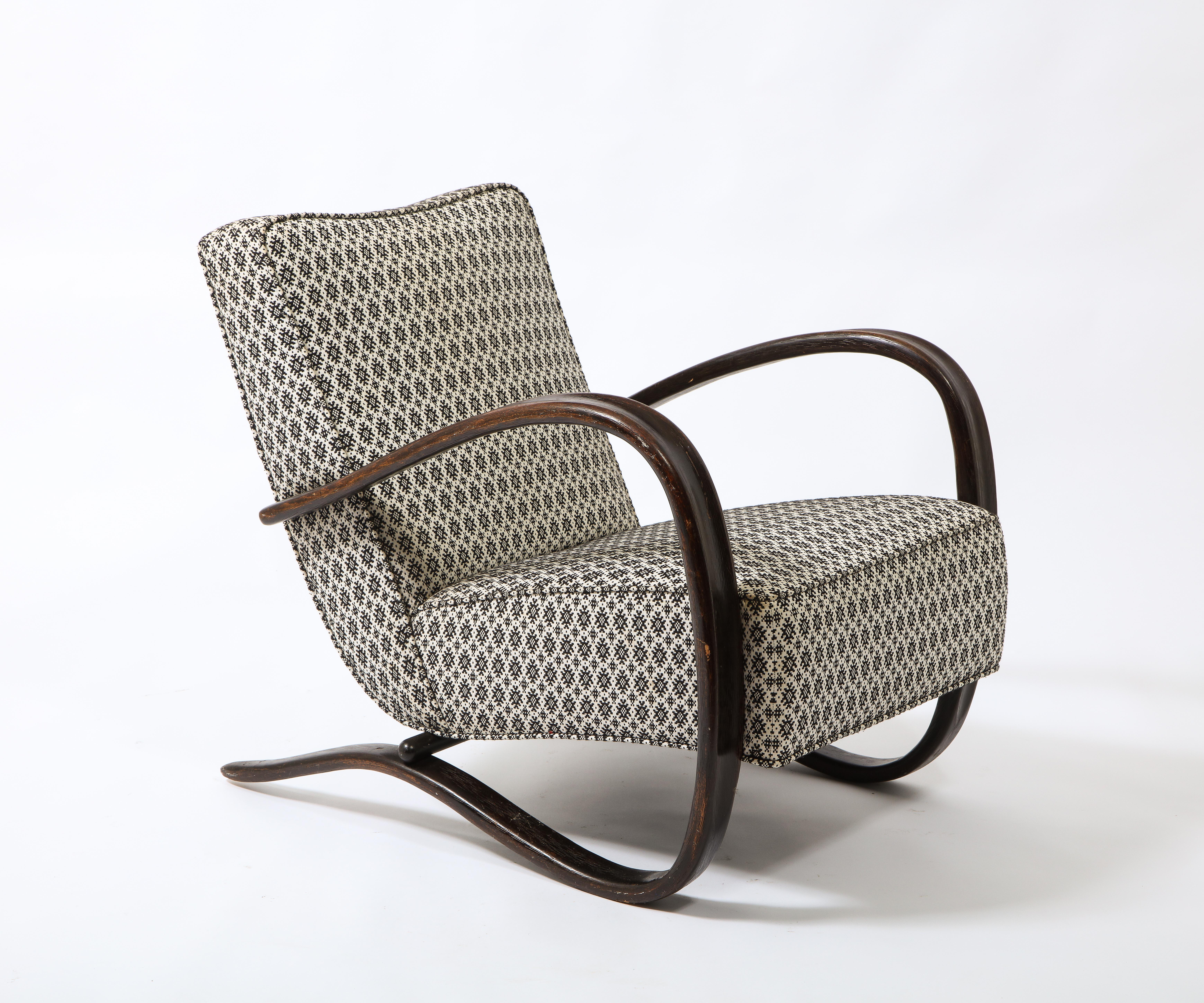 Jindrich Halabala Chair Model H269, Czechoslovakia, 1950's In Good Condition In New York, NY