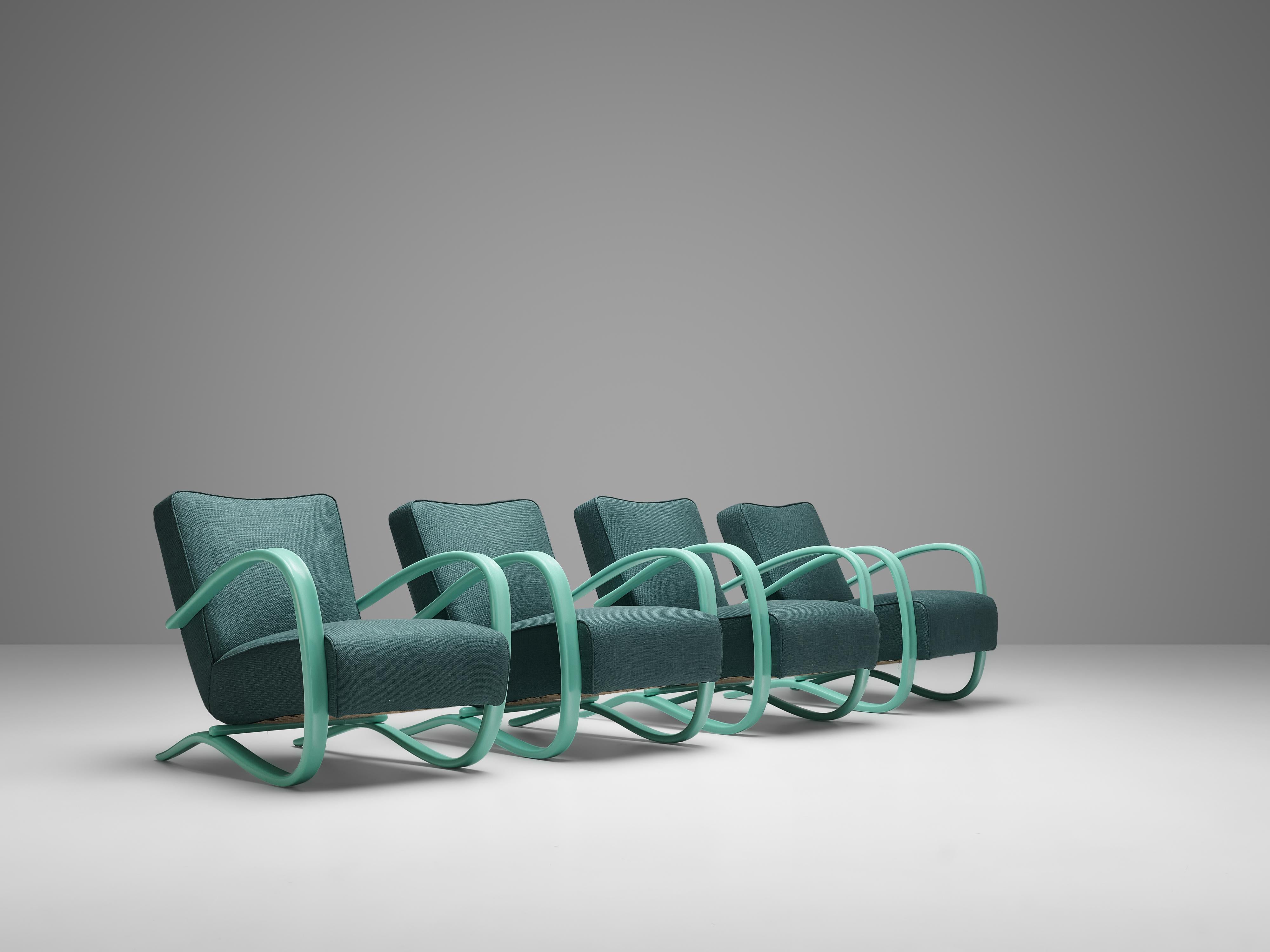 Fabric Jindřich Halabala Customizable Lounge Chairs