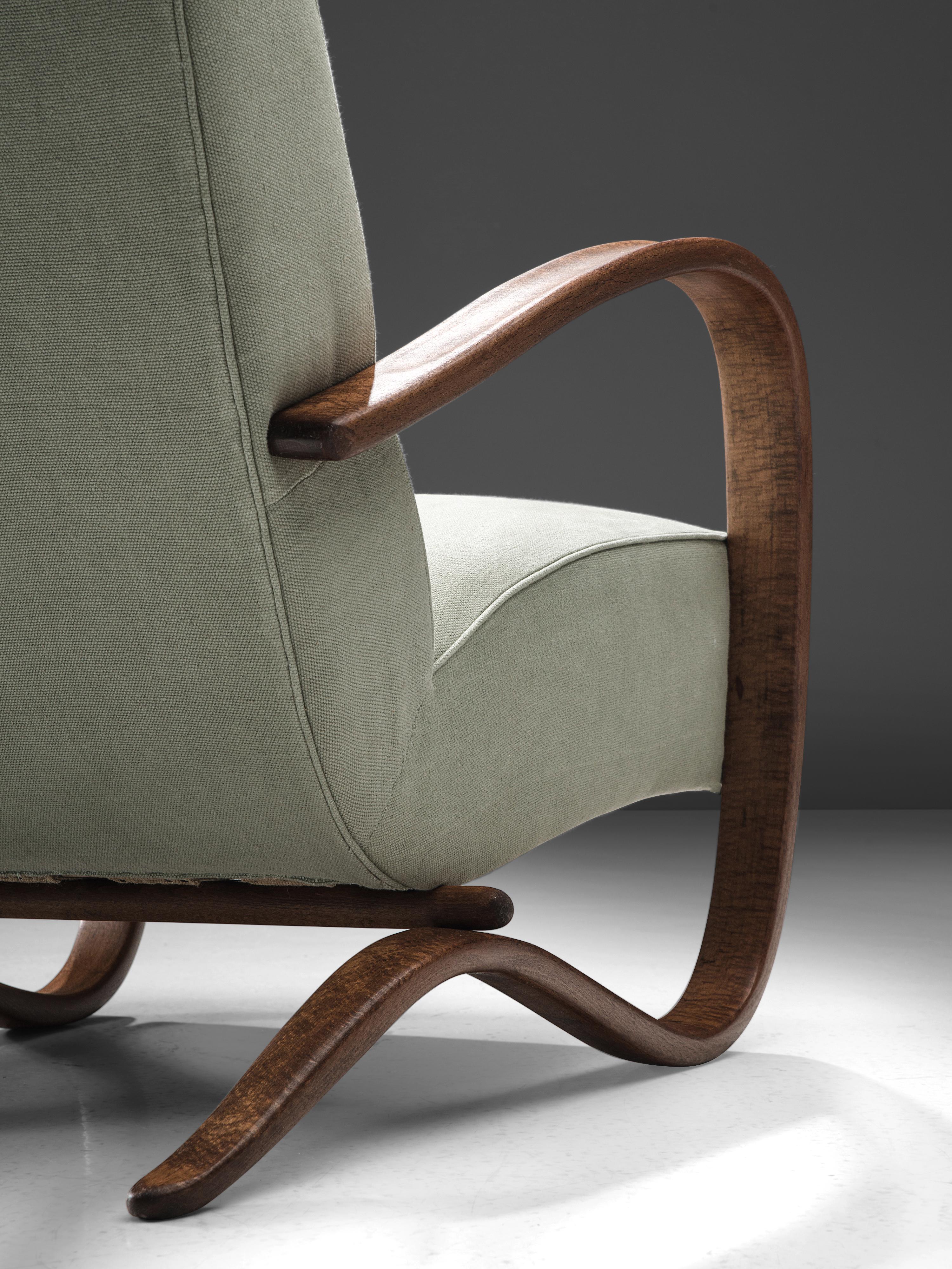 Fabric Jindrich Halabala Customizable Lounge Chairs