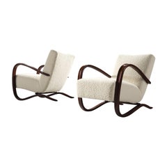 Jindřich Halabala Customizable Lounge Chairs in Pierre Frey Fabric