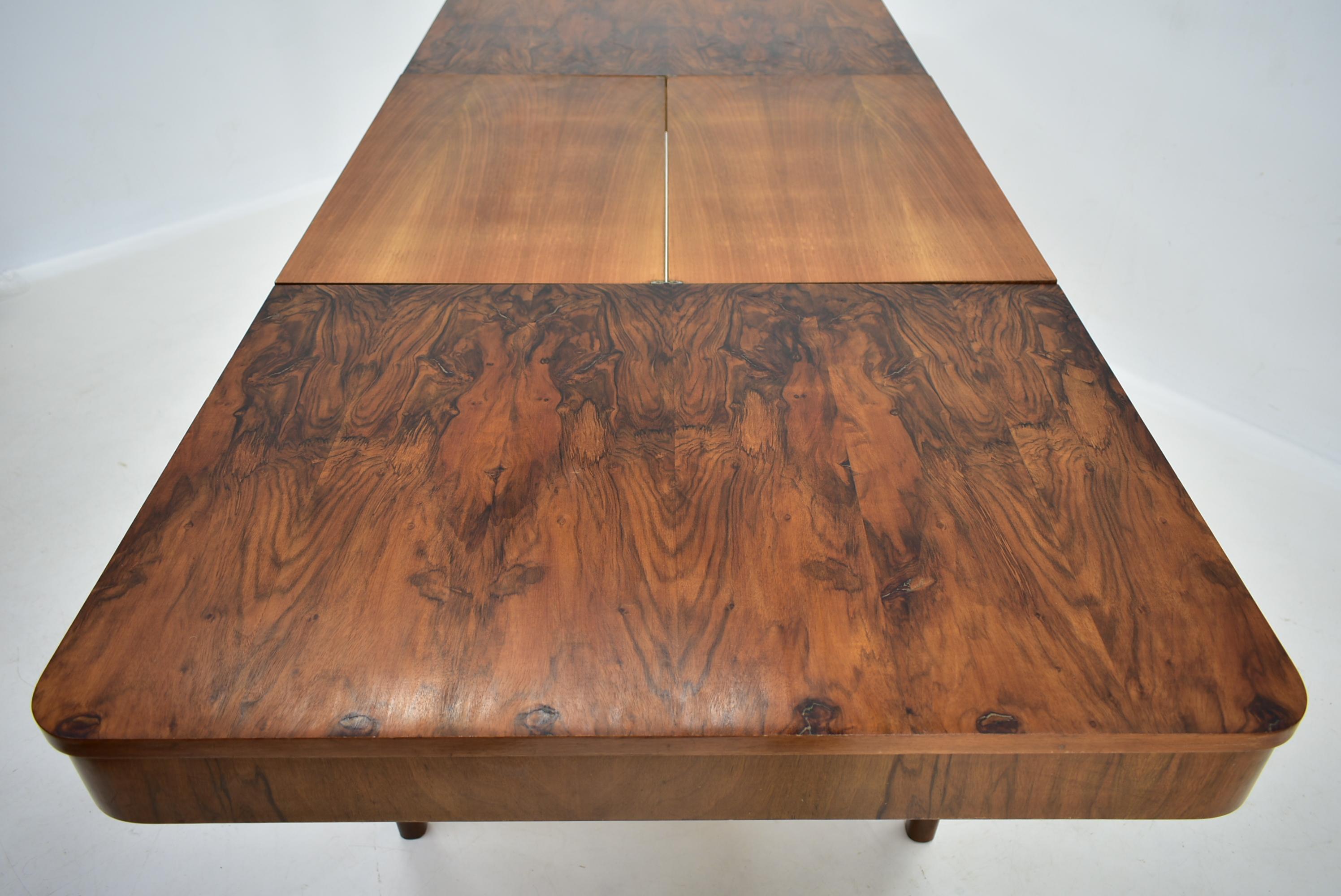 Art Deco Jindřich Halabala Extendable Dining Table for Up Zavody, 1950s