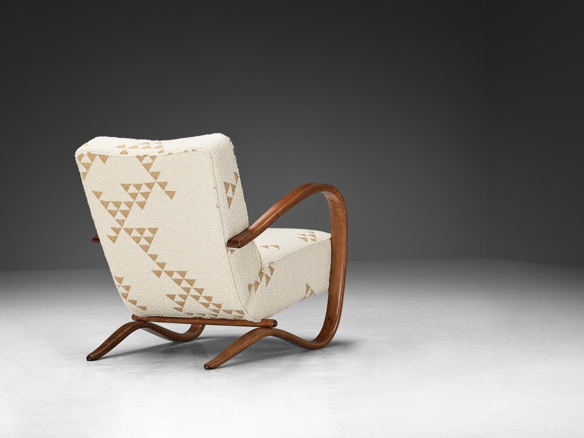 Art Deco Jindrich Halabala Lounge Chair  For Sale