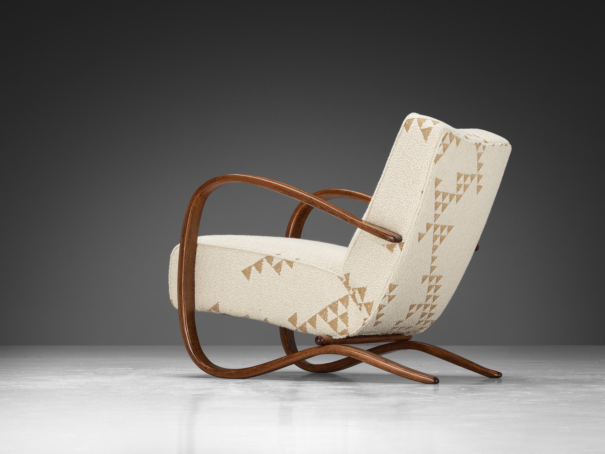 Mid-20th Century Jindrich Halabala Lounge Chair  For Sale