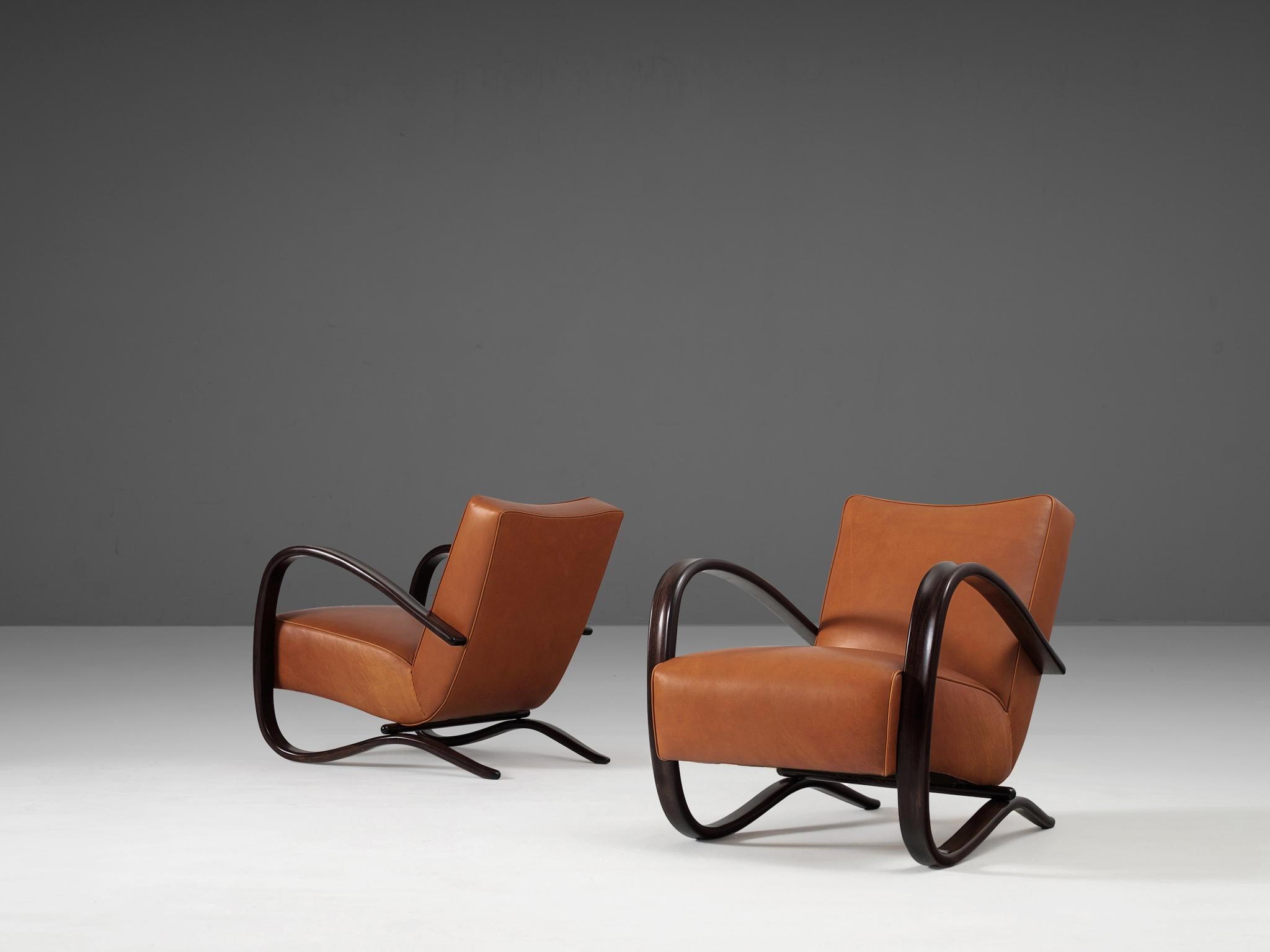 Art Deco Listing for Emily: Two Halabala Lounge Chairs incl wood-excl upholstery