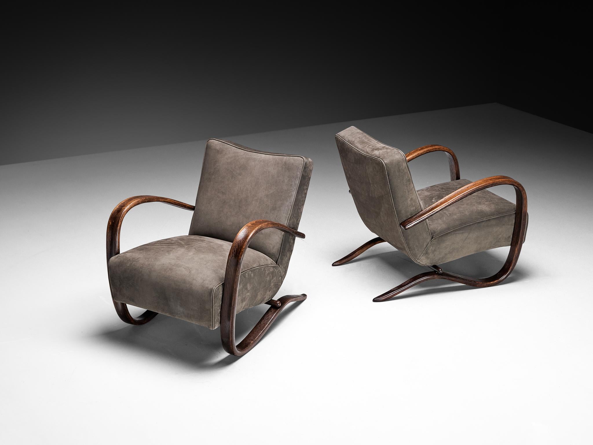 Jindrich Halabala, sillones de salón, modelo 