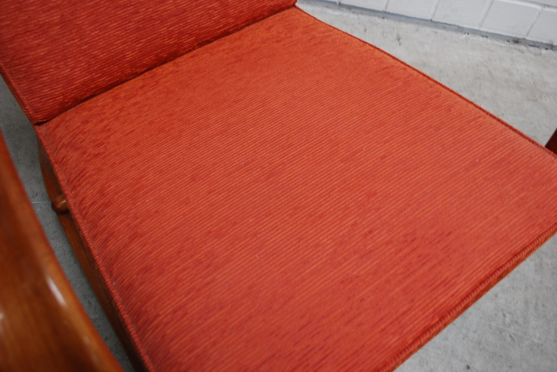 Paire de fauteuils rouges Jindrich Halabala Modèle H269 pour Spojené UP Zàvody 4