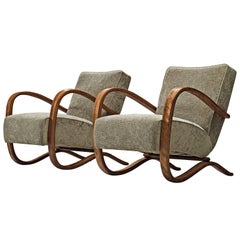 Jindrich Halabala Re-Upholstered Lounge Chairs