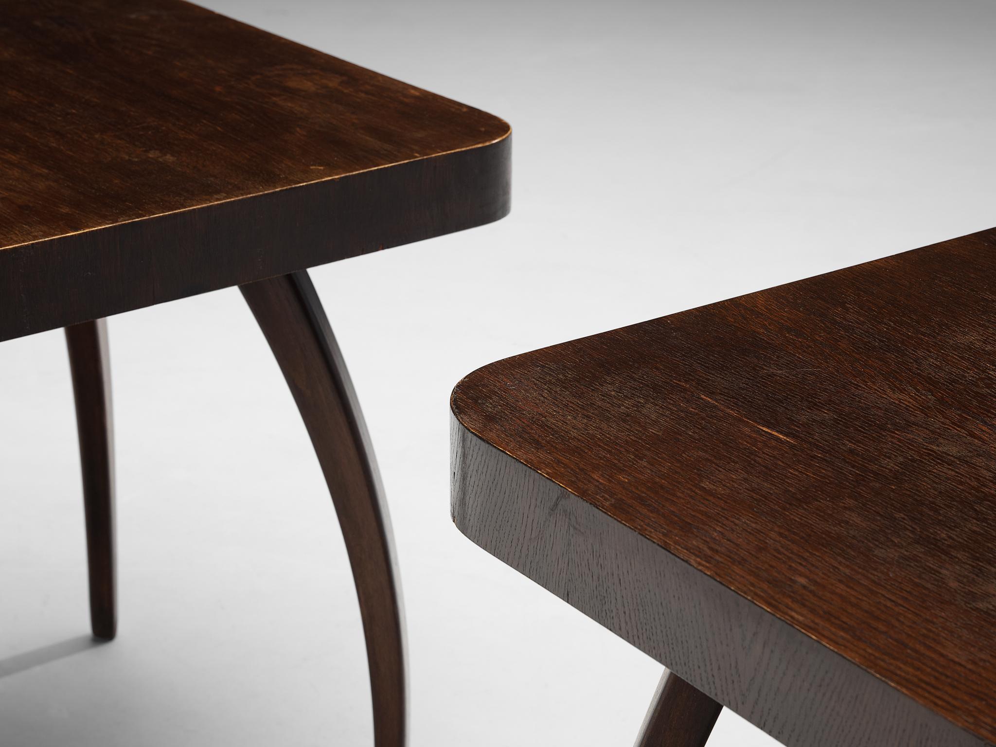 Jindrich Halabala 'Spider' Side Tables In Good Condition For Sale In Waalwijk, NL