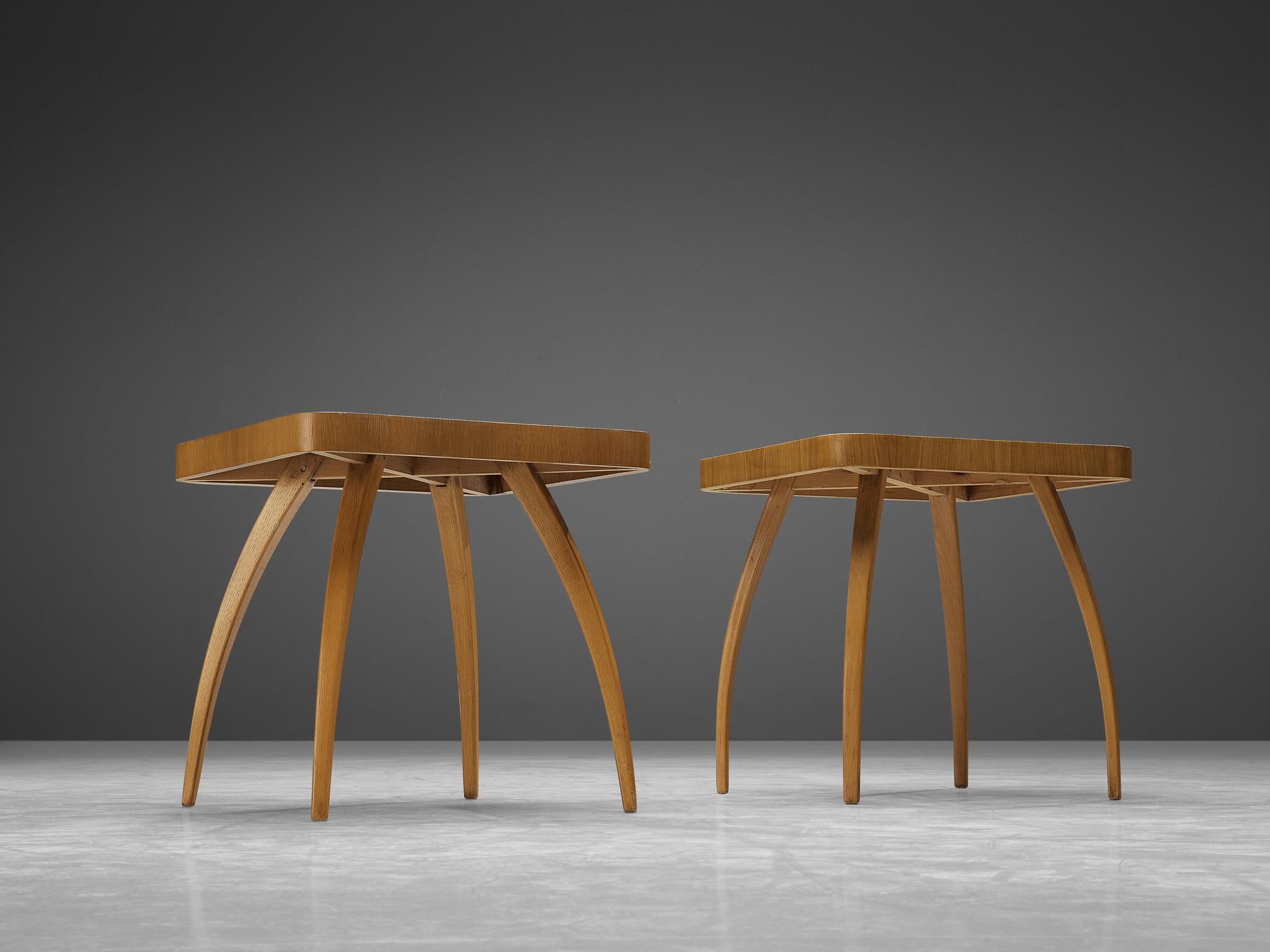 Jindrich Halabala 'Spider' Side Tables  In Good Condition For Sale In Waalwijk, NL