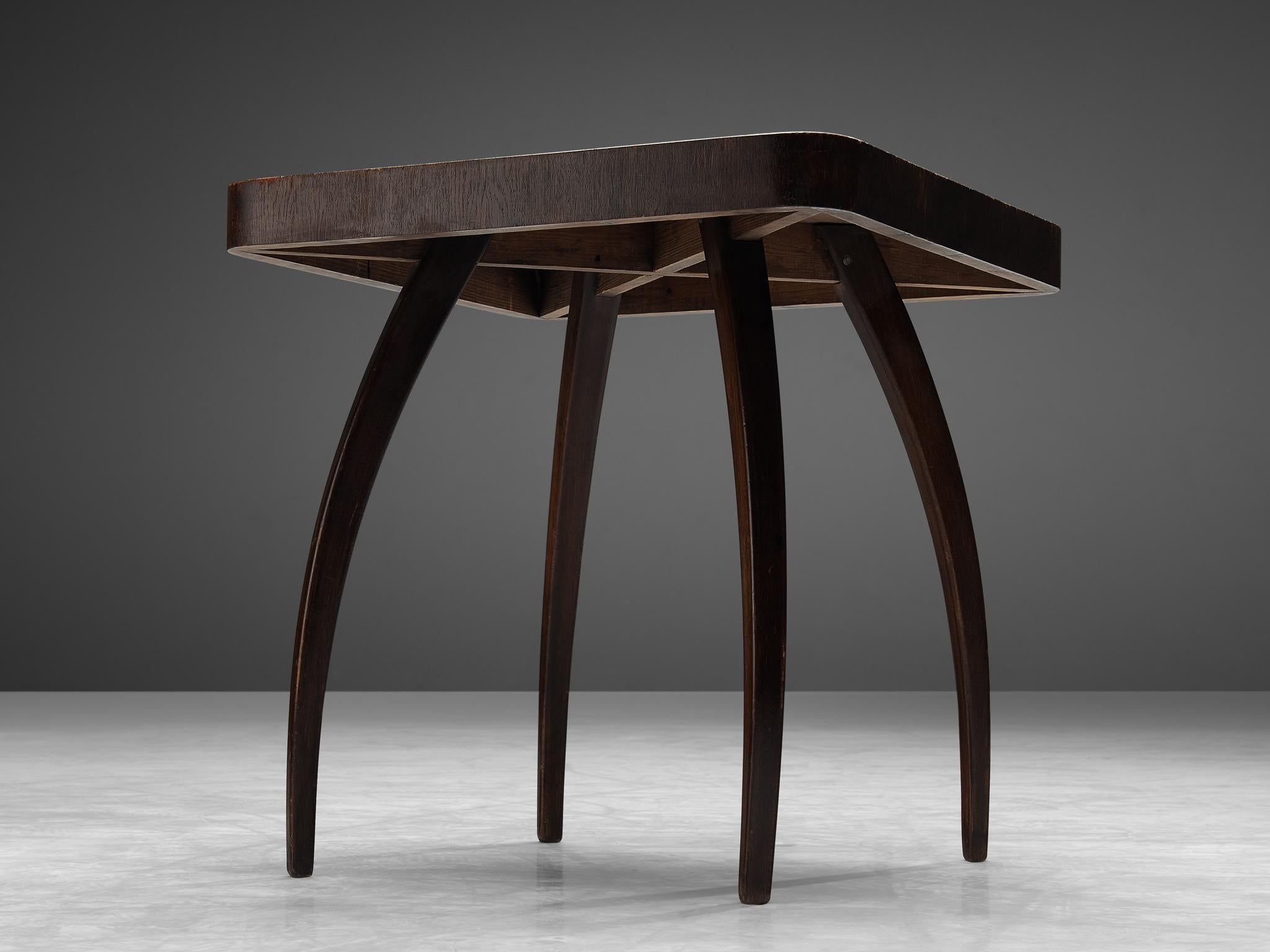 Wood Jindrich Halabala 'Spider' Side Tables For Sale